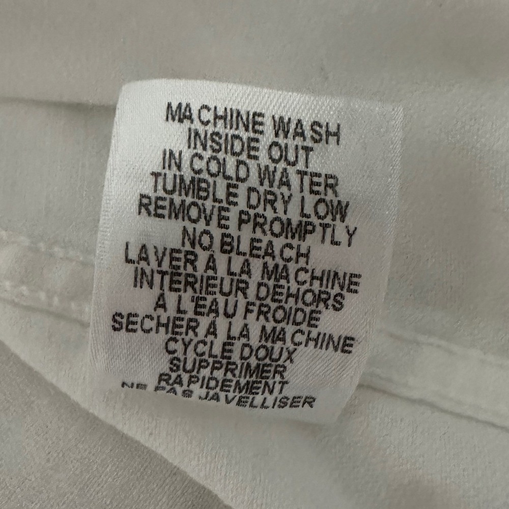 Frank & Eileen Eileen White Raw Hem Italian Cotton Oversized Button Up M - Picture 6 of 6